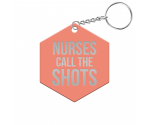 Nurses Call the Shots Hexagon Keychain